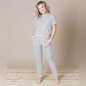 Lates by Kate JAM PANTS SET Creamy Dot